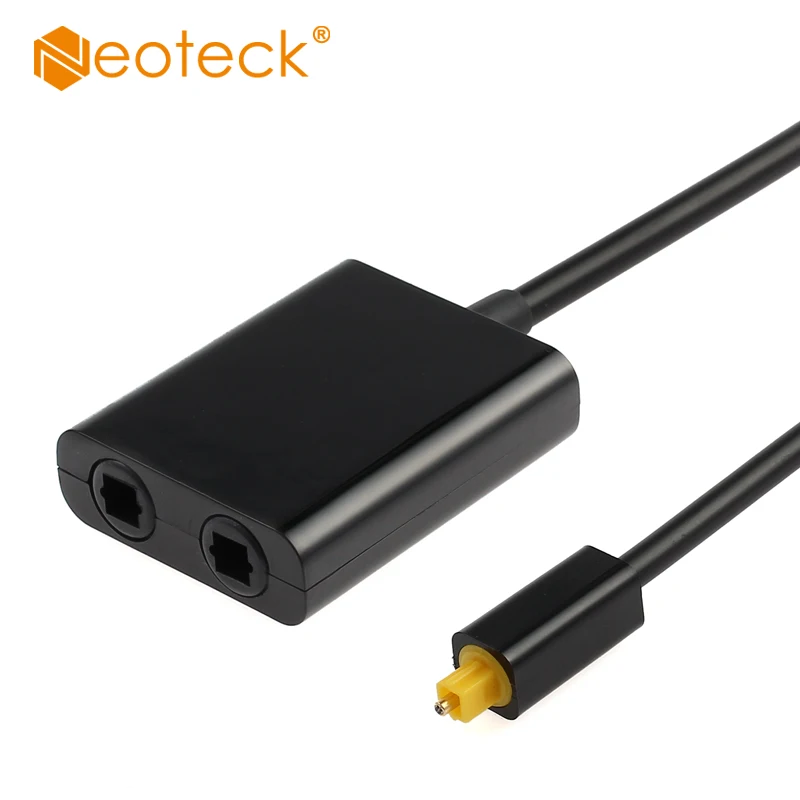 1 in 2 Out Hub Optical Cable Splitter White Toslink Digital Fiber