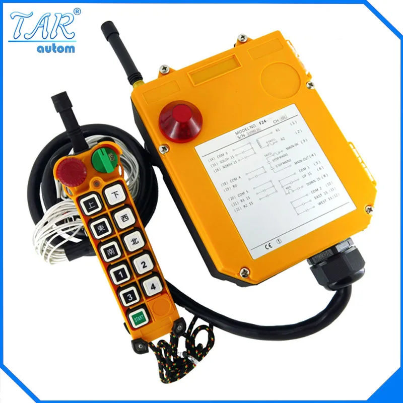 

Industrial wireless remote control Crane remote control AC380V 220V F24-10S(include 1 transmitters + 1 receiver)/10 channels 1