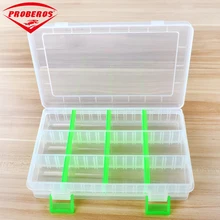 1 большой отсек прозрачный ящик для рыболовных снастей высокопрочный пластиковый ящик для хранения с 9 регулируемыми разделителями