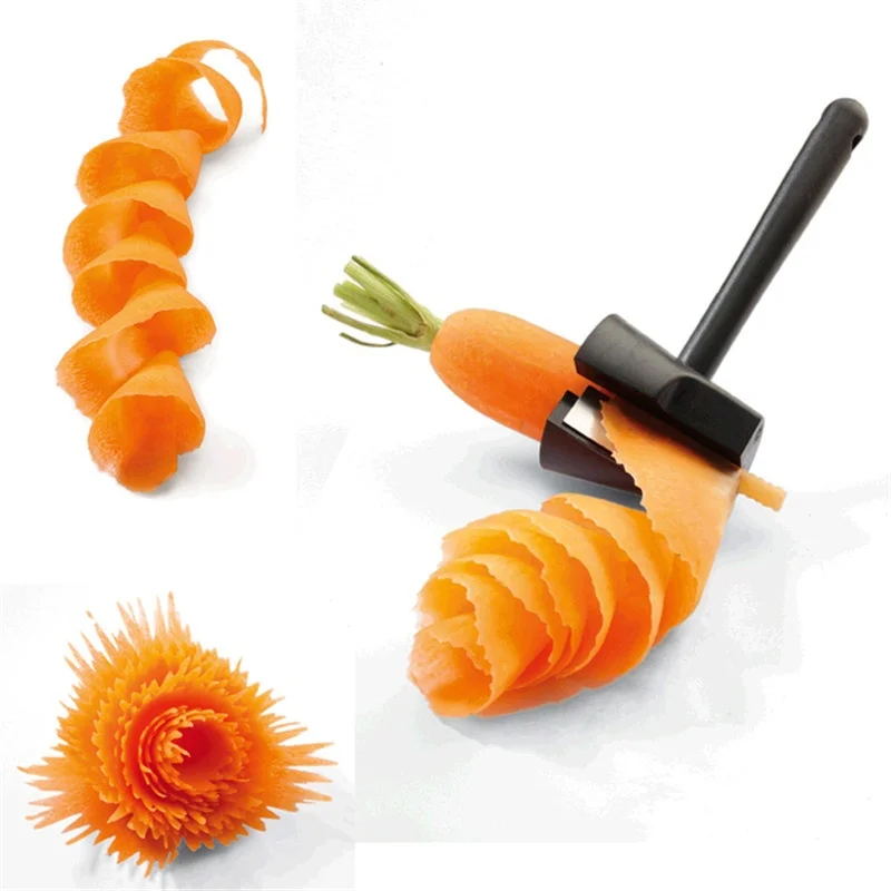 Plastic Slicers Vegetable Fruit Spiral Shred Process Device Cutter