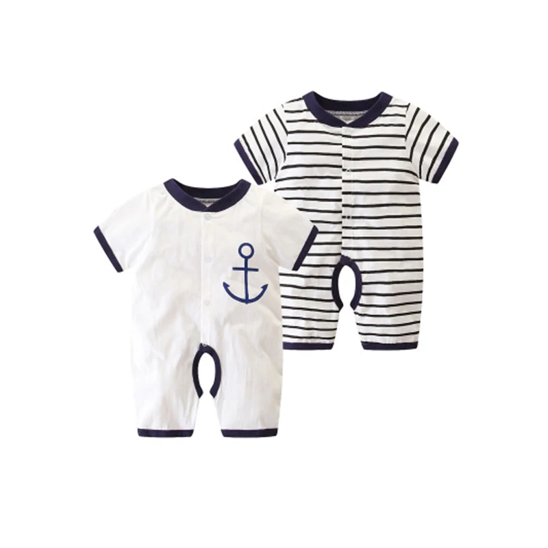 

2019 Summer Baby Boy Romper Short Sleeve Cotton Infant Jumpsuit Cartoon Printed Baby Girl Rompers Newborn Baby Clothes 3PCS/LOT