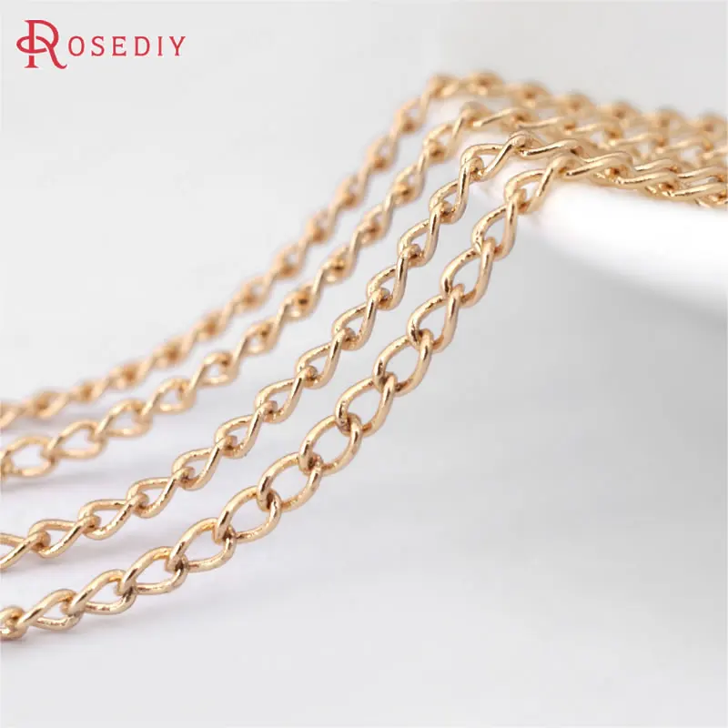 (31195)2 meters width 1.8MM 24K Champagne Gold Color Plated Copper