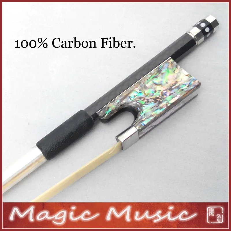 

Free Shipping! 100% Carbon Fiber Violin Bow with Abalone Shell Frogs Size 4/4, Quick Response