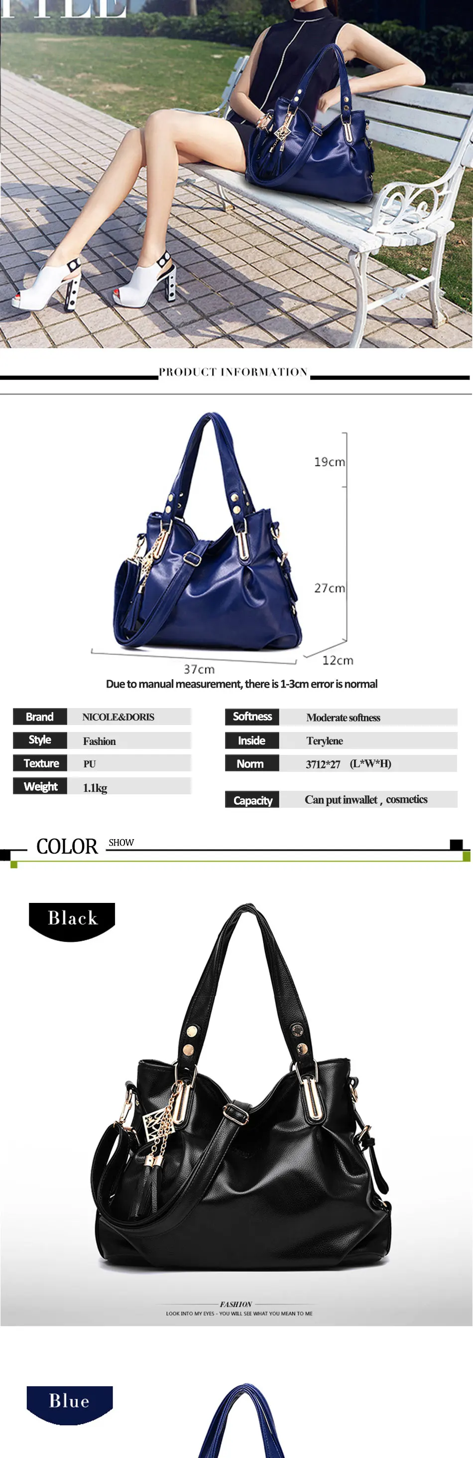 NICOLE&DORIS  New Women Bag Shopping Bag Ladies Classic Casual Fashion Soft Bag Portable Shoulder Bag Women Messenger mini crossbody bag