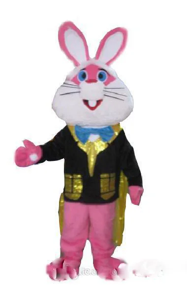 

High quality pink rabbit Mascot Costume Cartoon bunny animal Character Mascot Clothes Christmas Halloween