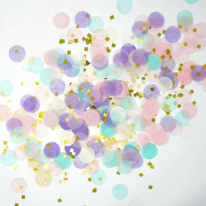 30g 1cm Unicorn Confetti Circle Shape Sprinkles Tissue