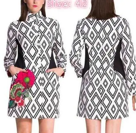 

desigu Spain popular logo lady's new wool collar coat trench coat woollen a2