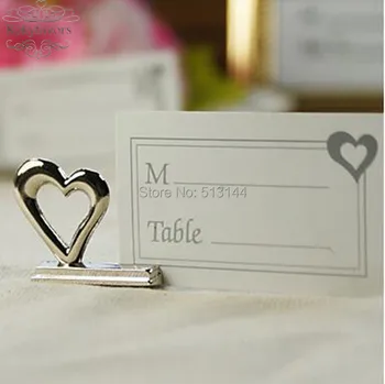 

FREE SHIPPING 100PCS Heart Place Card Holder Wedding Favors Party Table Decoration Gifts Anniversary Setting Gifts