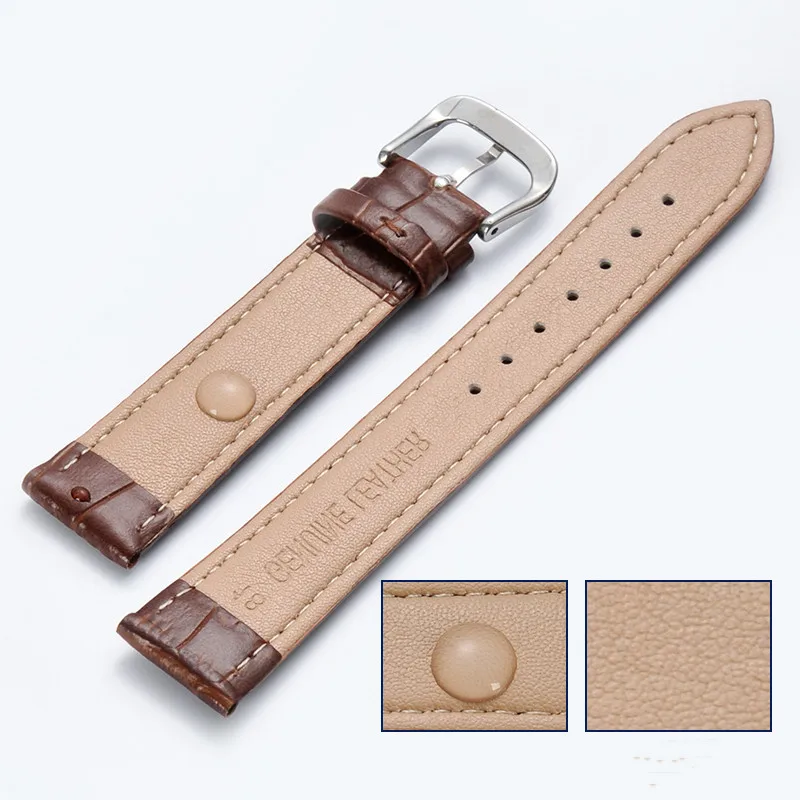 10mm 12mm 13mm 14mm 15mm 16mm 17mm 18mm 19mm 20mm 21mm 22mm 23mm 24mm Watch Band Genuine Leather Universal Wrist Strap With Tool