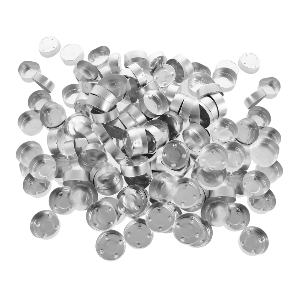 200Pcs Empty Aluminum Tealight Cups DIY Candles Tealight Containers Case Candle Making Mold Tools