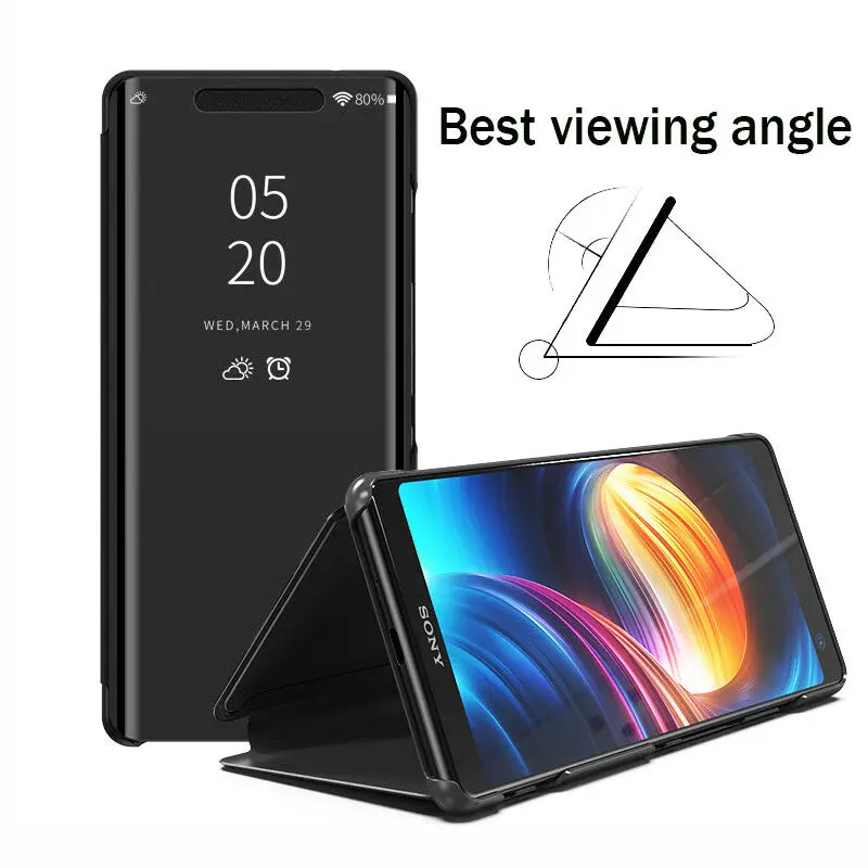 Для sony Xperia XZ3 Шикарный чехол с глянцевой поверхностью вид смарт кожаный флип