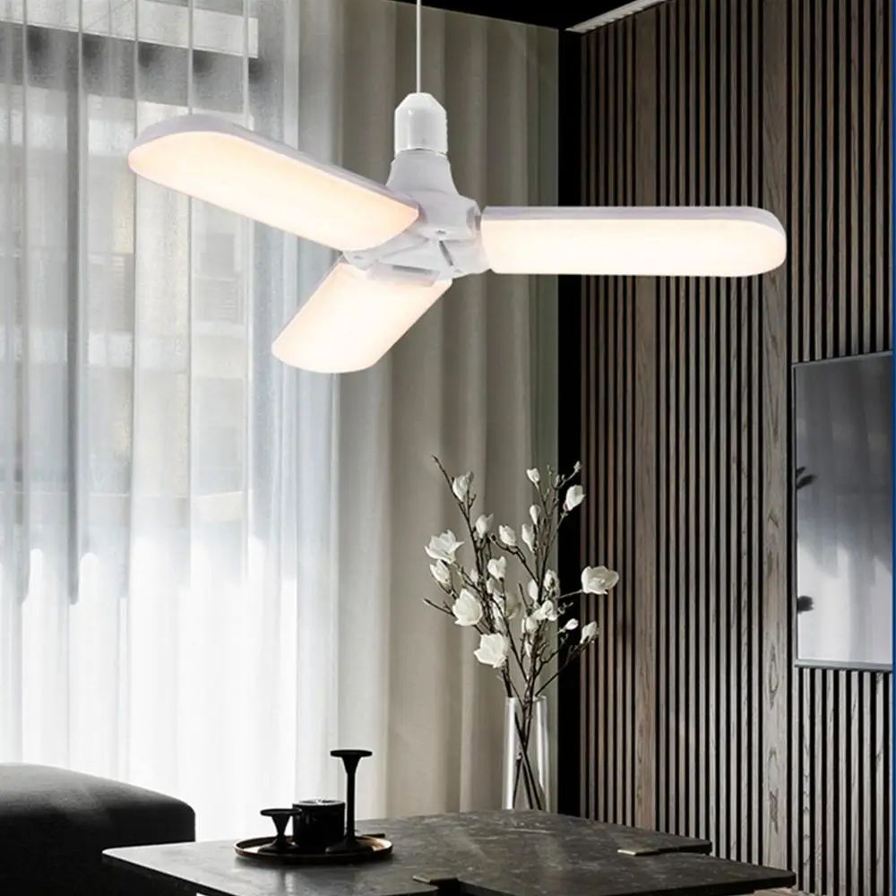 30W/45W/60W Foldable LED Trefoil Light Bulb E27/B22 Super Bright Fan Lamp Energy Saving For Household and Hallway AC95-265V | Лампы и