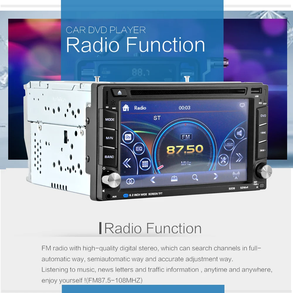 Discount universal 2 din car stereo DVD Multimedia Player 6.2 inch GPS navi Radio player wifi bluetooth touch screen Rear View Camera 7 Discount universal 2 din car stereo DVD Multimedia Player 6.2 inch GPS navi Radio player wifi bluetooth touch screen Rear View Camera 7