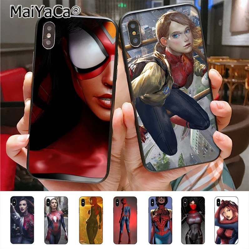 MaiYaCa Spiderwoman lovely Phone Accessories Case for Apple iPhone 8 7 6 6S Plus X 5 5S SE 5C Cellphones