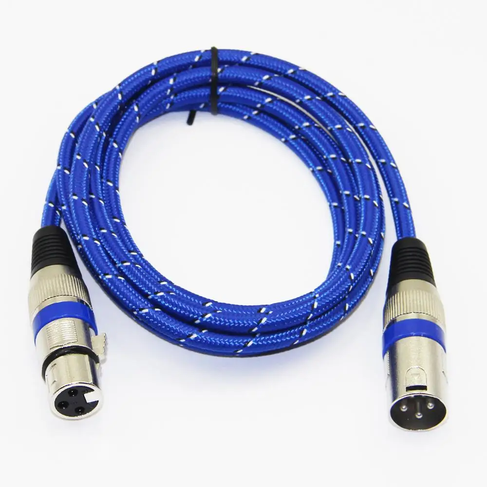 Lballist 3Pin jack нейлоновый плетеный кабель XLR удлинитель для микрофона 1 м 8 3 5 10 15 20