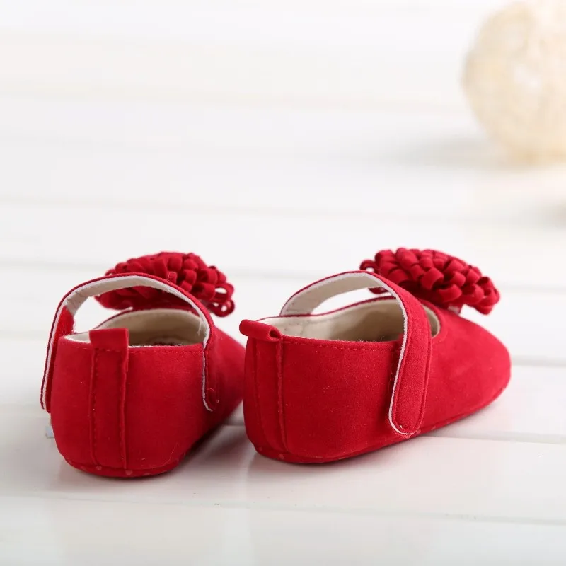 Обувь для новорожденных с мягкой подошвой ярких цветов; нескользящая обувь; Классическая обувь принцессы для девочек; обувь с большим цветком; обувь Mary Jane
