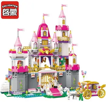 

Enlighten 2612 Girls Friends Princess Leah Angel Castle Celebration Building Blocks DIY kids Bricks Toys Gift