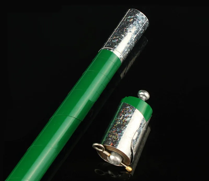 110 см длина металлическая появляющаяся трость красочная волшебная палочка Трюки крупным планом Иллюзия шелк волшебная палочка реквизит - Цвет: Зеленый