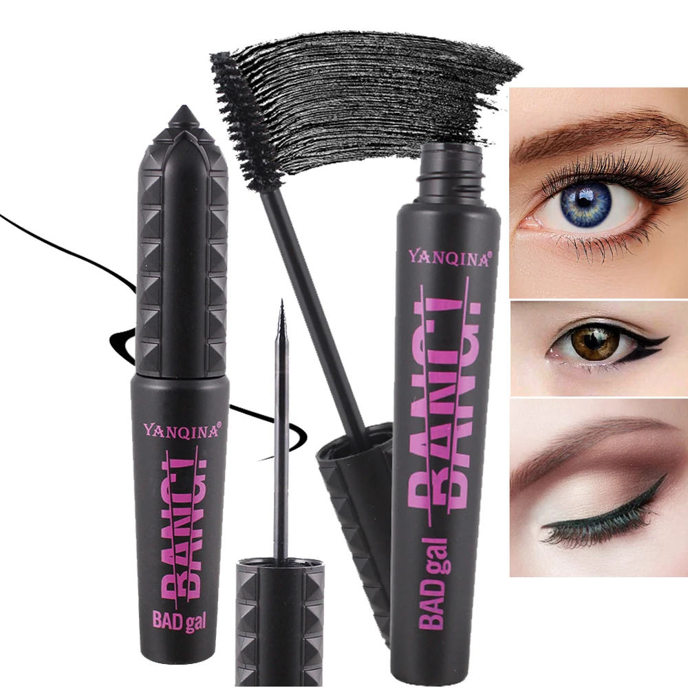 YANQINA Liquid Eye Liner + Mascara Black Lash Eyelash Extension