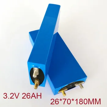

2pcs 26Ah 3.2v LiFePO4 battery rechargeable li polymer cell for 12V 24A battery pack e-bike UPS Power convertor HID solar light