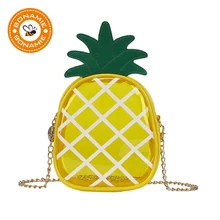 BONAMIE милые, прозрачные ПВХ форма ананаса Пляжная сумка для Для женщин девушки цепи желе мини-молния сумка