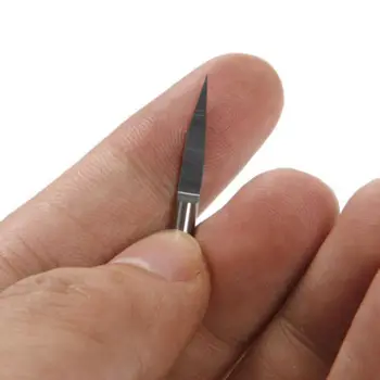 

Fixmee 10pcs 0.1mm Carbide PCB Board Engraving Router Bits CNC 20degree 1/8'' (3.175mm)Shank