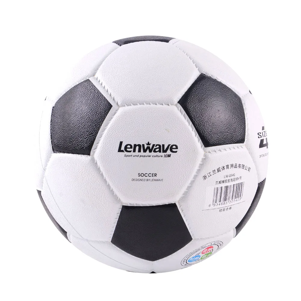 White Black Classic Style Men Football Soccer Ball Rubber Material Ball