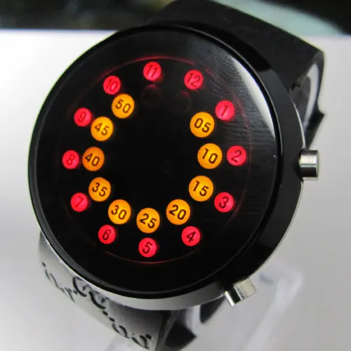 

!!!Creative Mrror face LED Dot Matrix Men's Sport Watch