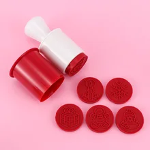 6 шт./компл. Мультяшные печати формы рождественская елка формочка для печенья Форма для бисквитов печенье на десерт кухонная форма для самодельной выпечки инструмент украшения