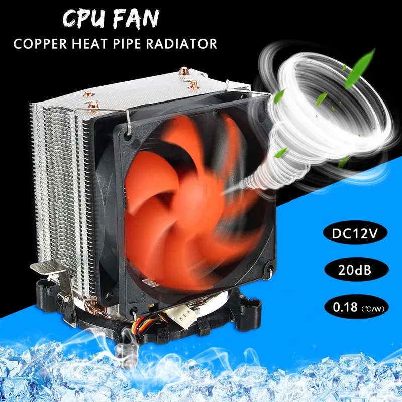 

CPU Cooler Silent Heatsink Fan For Intel LGA775/ 1156/1155 AMD AM2 / AM2 + / AM3 High Quality Computer CPU Cooling Cooler Fan