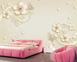 Свежие украшения цветок рельеф 3d Обои фреска papel де parede для гостиной диван ТВ стены спальни кухня обои для стен