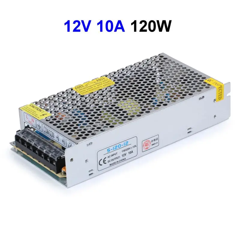 

5pcs LED Display LCD Monitor DC12V 10A 120W Switching Power Supply Adapter Driver Transformer