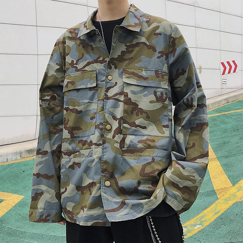 Men Camouflage Jacket Cargo 2019 New Mens Japanese Streetwear Windbreaker Military Jacket Male Fashion Camo Jackets and Coats Men Camouflage Jacket Cargo 2019 New Mens Japanese Streetwear Windbreaker Military Jacket Male Fashion Camo Jackets and Coats