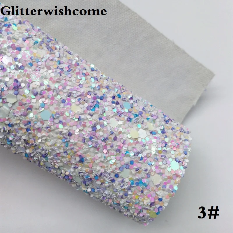 Glitterwishcome 21X29 см A4 Размеры синтетическая кожа, с эффектом блестящей кожи, искусственная кожа из искусственной кожи тканевый Виниловый фон для банты, GM050A - Цвет: 3