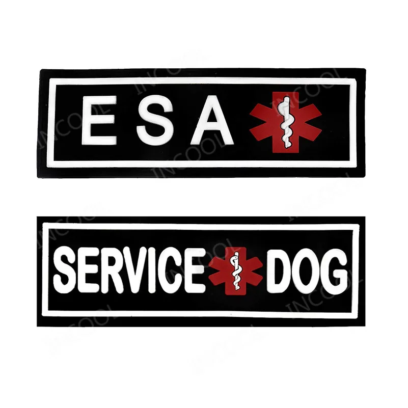 Сервис собака ESA ПВХ животное эмоционный патч для поддержания боевого духа повязки сражение аппликация эмблем резиновые значки для собаки жгут и жилет
