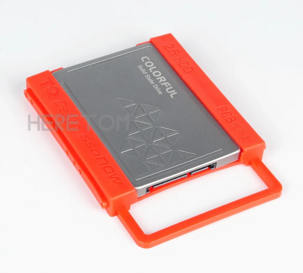 Heretom 10 шт./лот от 2,5 до 3,5 дюймов SSD до HDD Монтажный рельс пластмассы адаптер кронштейн держатель док-станция кронштейн жесткого диска красный TQ35T25