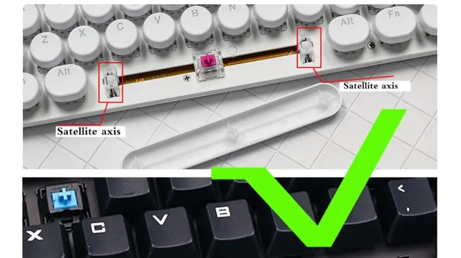Ergonomic Office Typing Home Programmer Gaming Keyboard Gaming Keyboard XXW Keyboard Second Generation Steampunk Round Keycap USB Cable 104 Key Mechanical Keyboard Color : White