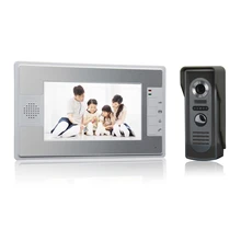 (1 Unidades) HD 700TV Line One to One Color de Video Teléfono de La Puerta Sistema de Intercomunicación Del Timbre del IR Cámara del monitor Manos Libres de intercomunicación