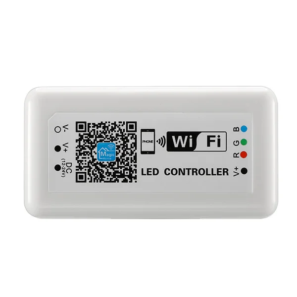 

Jiguoor Mini LED Wireless WIFI Smart RGB Controller For RGB LED Strip Light DC 12-24V Phone App Control Dimmer Dimmable