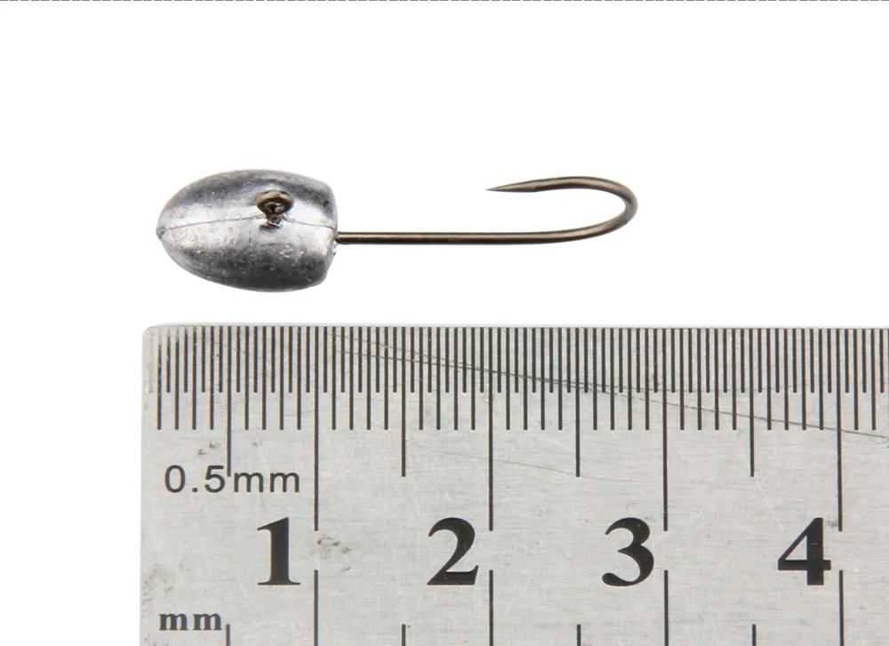 Fishing Hook Lure 2.8g 8pcs Unpainted Lead Jig Head Hook Bait Metal Jigging Lures For Soft Fishing Lure Jig Head Heavy Hook  (2)