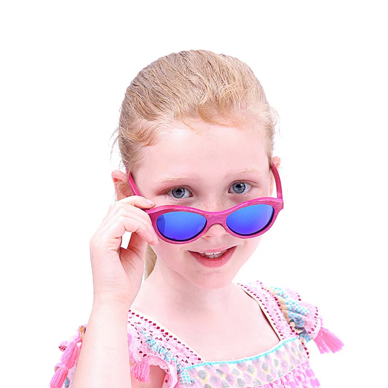 Детские деревянные бамбуковые солнцезащитные очки поляризованные солнцезащитные очки для детей