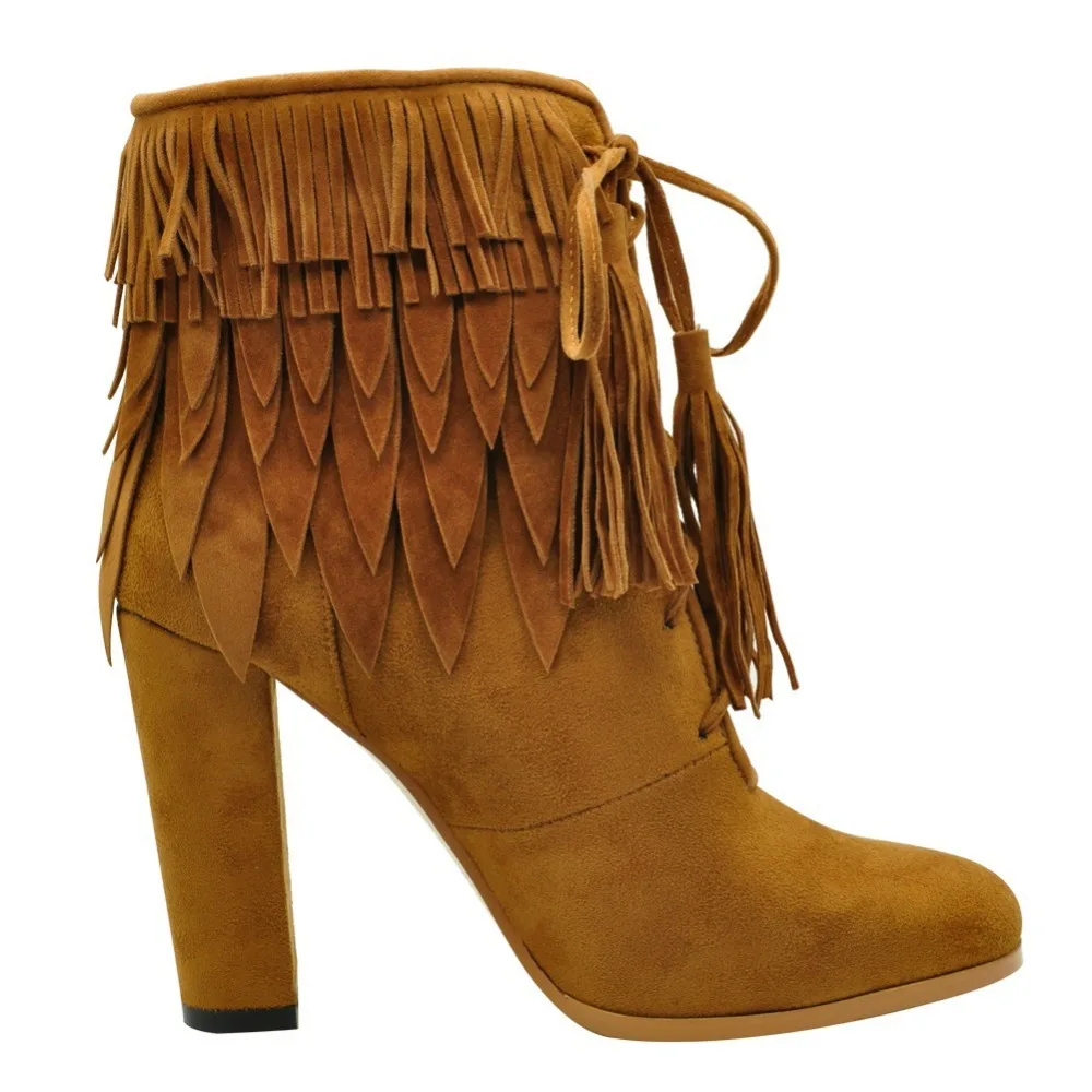 suede high heel ankle boots