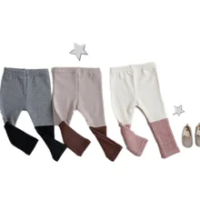 Эластичные лосины Брюки для маленьких девочек весенне-осенние леггинсы для девочек хлопковые брюки для малышей штаны для мальчиков детская одежда