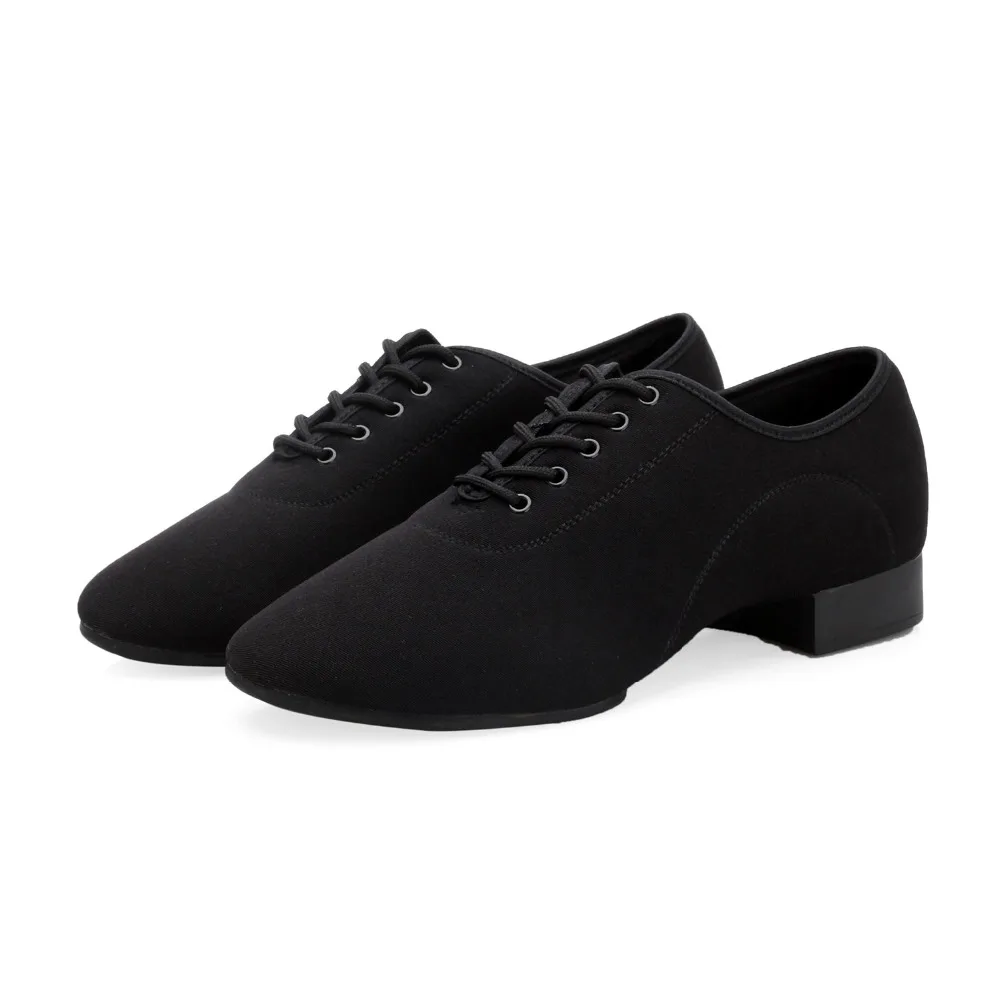 Men's Ballroom Latin Modern Dance Shoes Black Oxford cloth Salsa Social