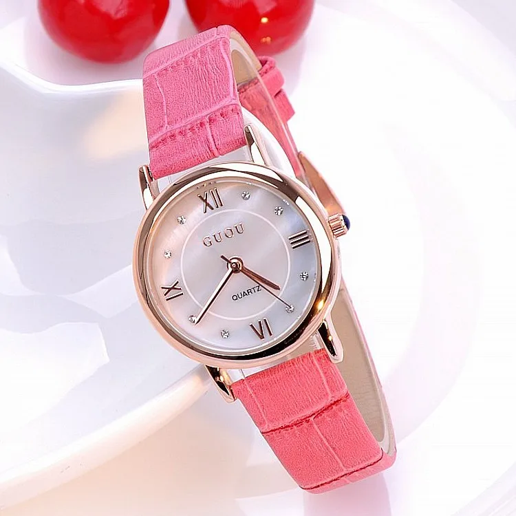 2016 Brand Guou Korean Watches Fashion Diamond Small Fresh Waterproof