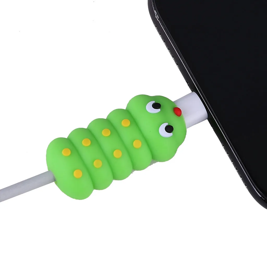 63 # кабель Линия укуса для Iphone шнур животное аксессуар защищает милый протектор