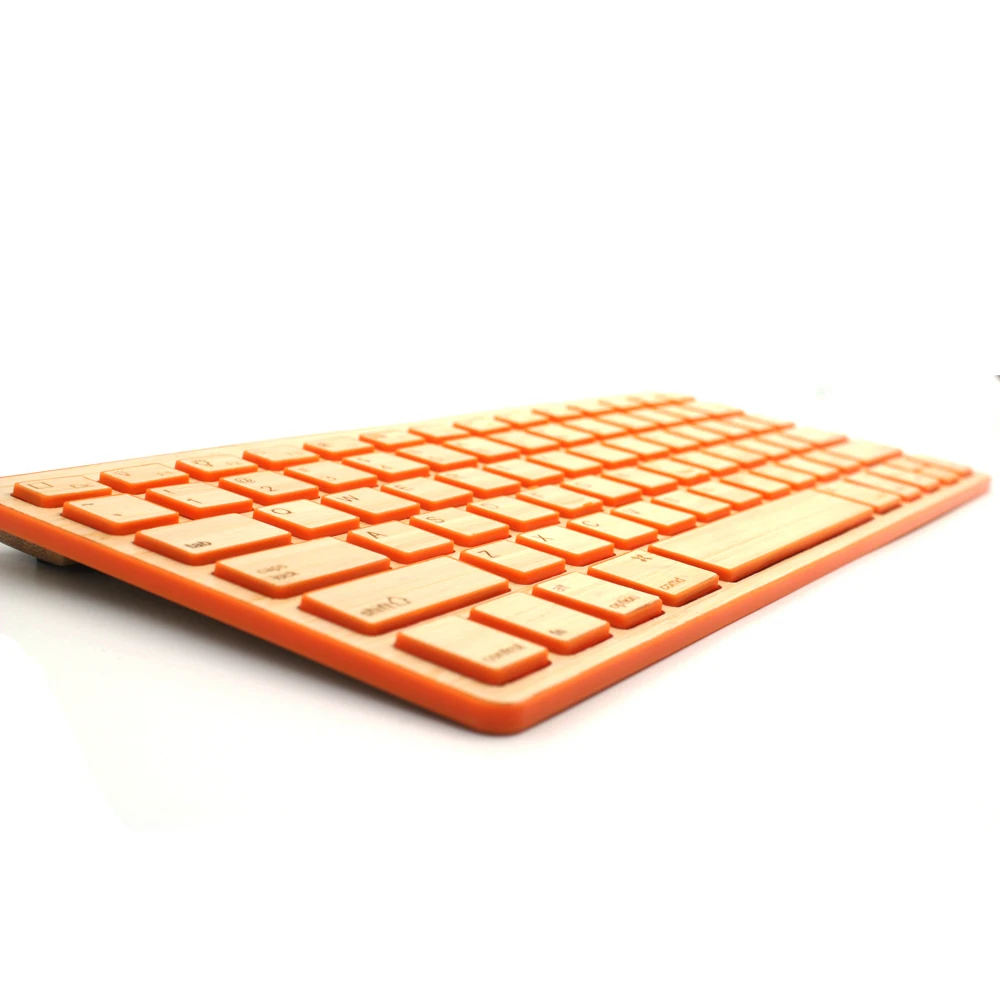 Techase Bluetooth клавиатура бамбука Беспроводной мини Teclado тонкий игровой Teclado сем деревянный Портативный Klavye для Xiaomi ноутбука