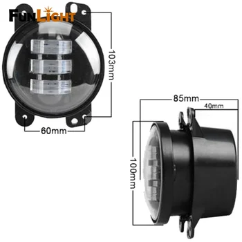 

1 Pair Car Auto Accessories 6000K 4 Inch 30W Led Fog Lamp Light For Jeep Wrangler JK 2007~2015 Fog Lighting