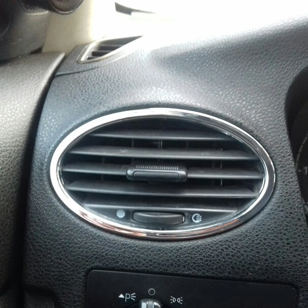 4 шт. аксессуары для автомобиля кондиционер ABS хромированная отделка на выходе украшения для Ford Focus 2 MK2 2005-2013