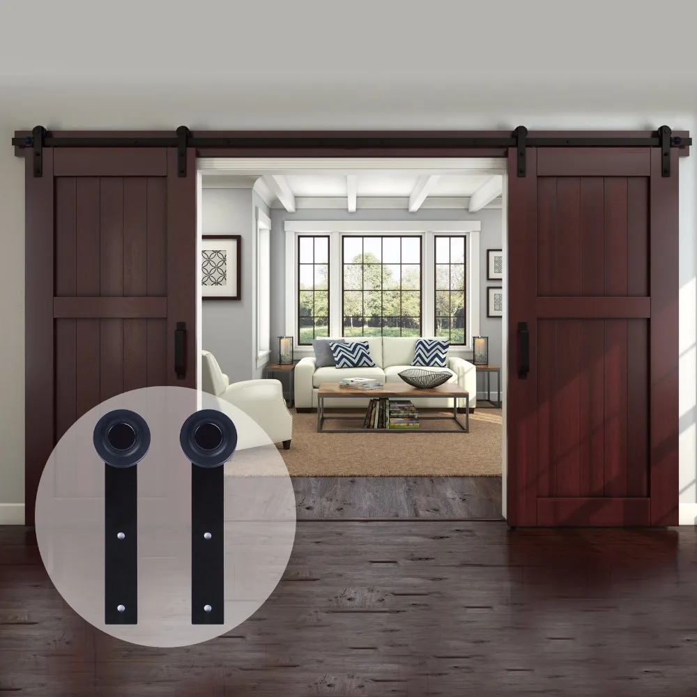 LWZH 16FT 18FT 20FT Sliding Barn Door Steel Hardware Kit Sliding font b Closet b font